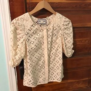 Lace blouse cardigan from Anthropologie